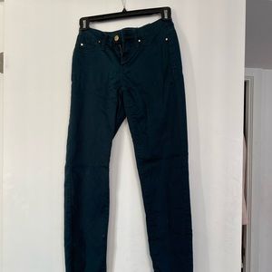Dark green straight leg pants